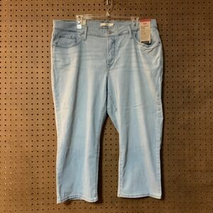 Levi's 311 Shaping Skinny Capri Jeans Light Wash Crop Stretch Womens 16W NEW